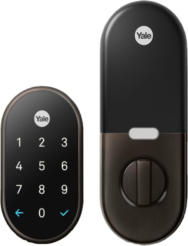 Google Nest x Yale Lock - Tamper-Proof Smart Lock for Keyless Entry - Keypad Deadbolt Lock for Front Door - Oil Rubbed Bronze - Image 2