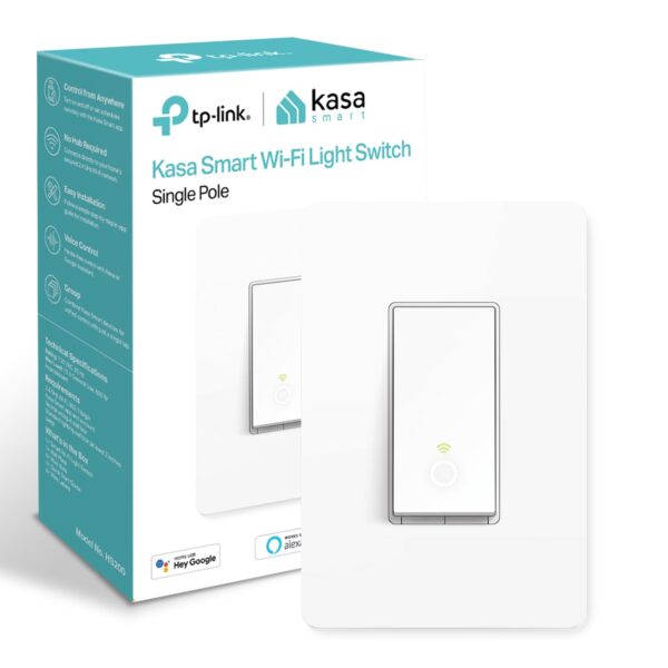 Kasa Smart Light Switch HS200, Single Pole, Needs Neutral Wire, 2.4GHz Wi-Fi Light Switch Works with Alexa and Google Home, UL Certified, No Hub Required , White, HS200 - Image 2