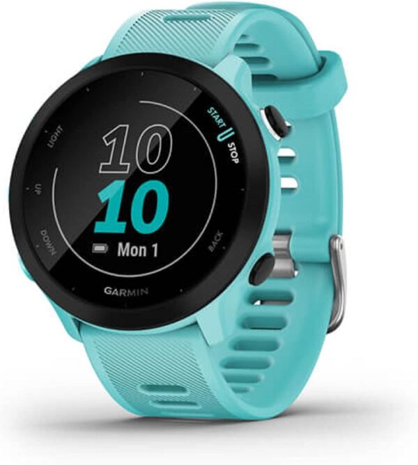 Garmin Forerunner 55, GPS Running Watch with Daily Suggested Workouts, Up to 2 weeks of Battery Life, Aqua - Image 2