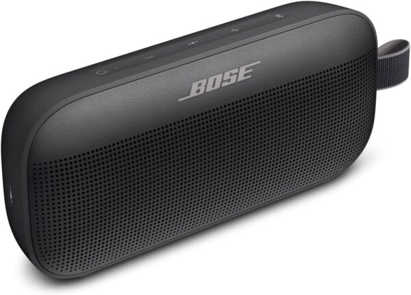 Bose SoundLink Flex Bluetooth Speaker, Portable Speaker with Microphone, Wireless Waterproof Speaker for Travel, Outdoor and Pool Use with Slinger Hard Travel Case & USB Plug (Black) - Image 6