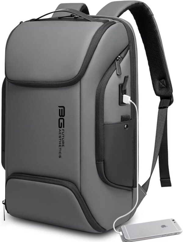 BANGE Business Laptop Smart backpack Can Hold 15.6 Inch Laptop Commute Backpack Carry on bag for men and women (Grey) - Image 2