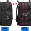 BANGE 45L Expandable Backpack, Water Resistant, Suitable for Travel, College Laptop Backpack for Men & Women - Image 4