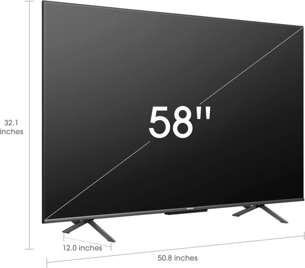 Hisense 58-Inch Class U6HF Series ULED 4K UHD Smart Fire TV (58U6HF) - QLED, 600-Nit Dolby Vision, HDR 10 plus, 240 Motion Rate, Voice Remote, Compatible with Alexa, Black - Image 3