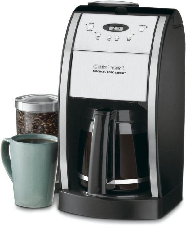 Cuisinart DGB-550BKP1 Automatic Coffeemaker Grind & Brew, 12-Cup Glass, Black - Image 3