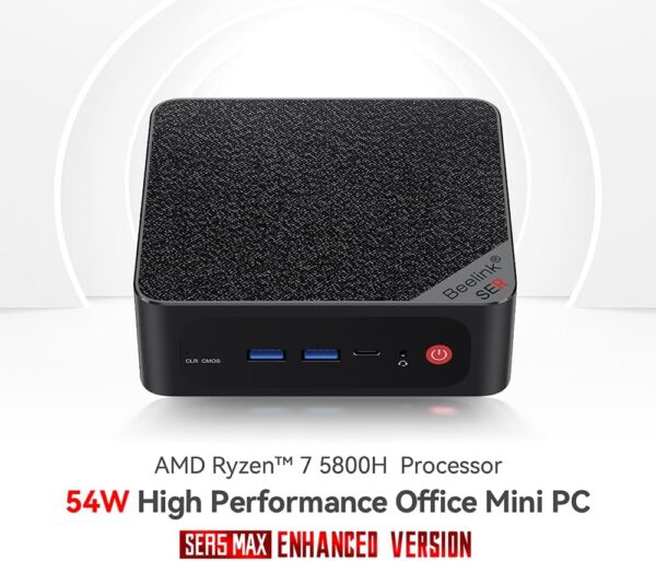 Beelink SER5 Mini PC, AMD Ryzen 7 5800H(7nm, 8C/16T) up to 4.4GHz, Mini Computer 32GB DDR4 RAM 1TB NVME SSD, Micro PC 4K@60Hz Triple Display, Mini Gaming Computer WiFi6 BT5.2 54W HTPC W-11 Pro - Image 3