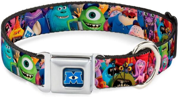 Buckle-Down Seatbelt Buckle Dog Collar - Monsters University Monsters Stacked - 1" Wide - Fits 11-17" Neck - Medium - Image 2