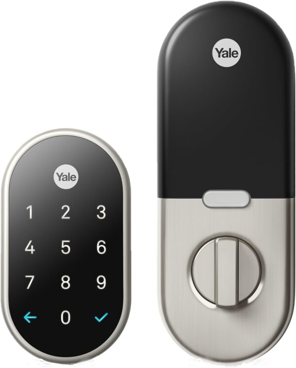 Google Nest x Yale Lock - Tamper-Proof Smart Lock for Keyless Entry - Keypad Deadbolt Lock for Front Door - Satin Nickel - Image 2