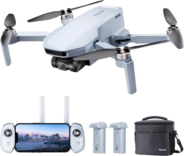 Potensic ATOM SE GPS Drone with 4K EIS Camera, Under 249g, 62 Mins Flight, 4KM FPV Transmission, Brushless Motor, Max Speed 16m/s, Auto Return, Lightweight and Foldable Drone for Adults, Beginner - Image 2