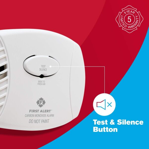 First Alert CO400 Carbon Monoxide (CO) Detector, Battery Operated Alarm, 1-Pack - Image 6