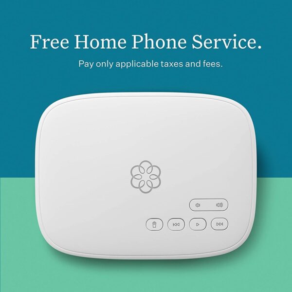 Ooma Telo VoIP #1 Rated Free Home Phone Service. Affordable Internet-Based landline Replacement. Unlimited Nationwide Calling. Low International Rates. Answering Machine White - Image 3