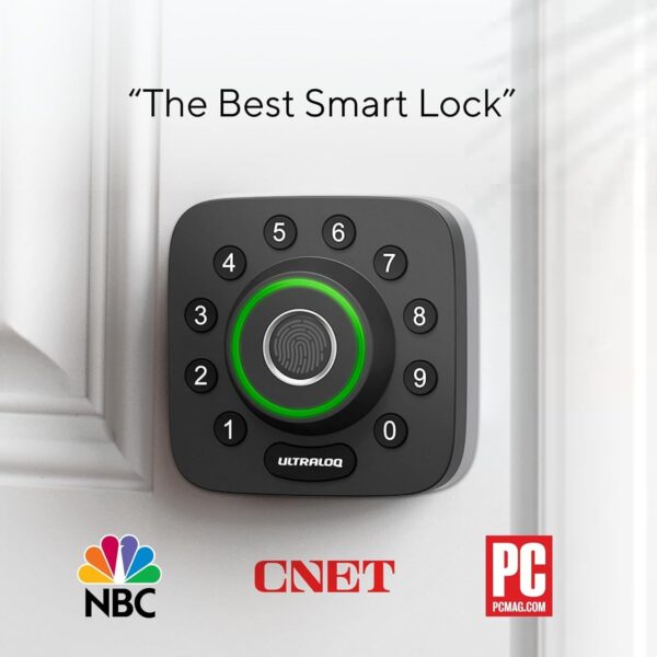 Smart Lock - ULTRALOQ U-Bolt Pro with WiFi Bridge, 7-in-1 Fingerprint Keyless Entry Door Lock, App Remote Control, Biometric Keypad Deadbolt, Smart Locks for Front Door, Auto Unlock, Easy Installation - Image 9