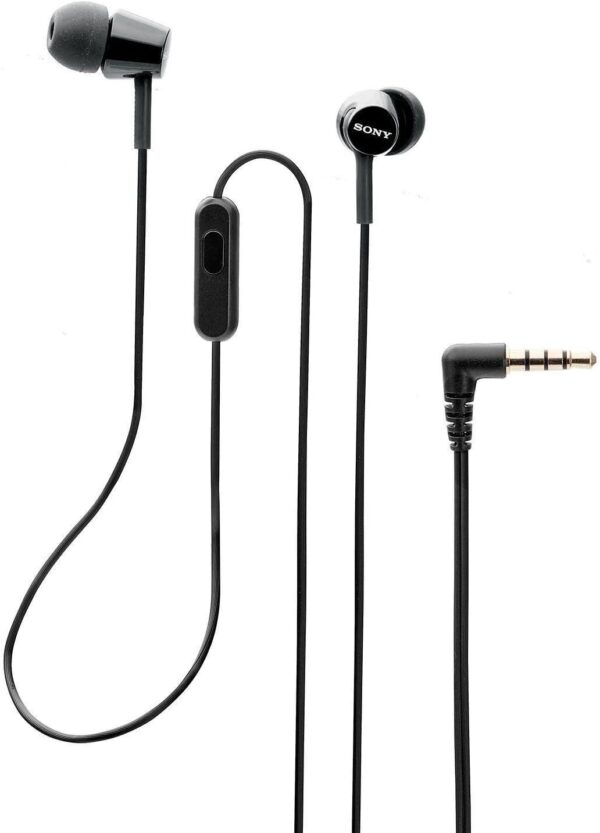 Sony MDREX155AP in-Ear Earbud Headphones/Headset with mic for phone call, Black (MDR-EX155AP/B) - Image 5