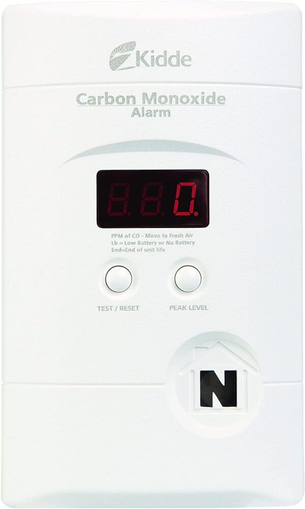 Kidde Carbon Monoxide Detector, Plug In Wall with 9-Volt Battery Backup, Digital LED Display - Image 2