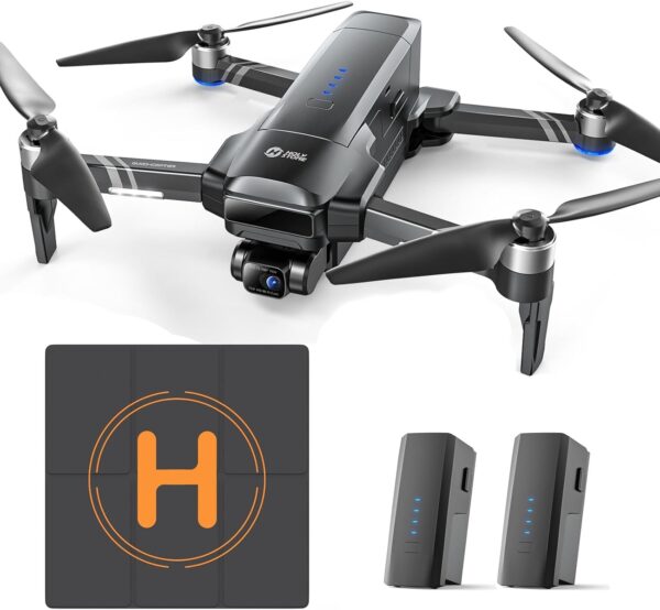 Holy Stone HS600 2-Axis Gimbal Drone + Drone Landing Pad, 2 Batteries 56-Min Flight Time, Includes Carrying Bag - Image 2