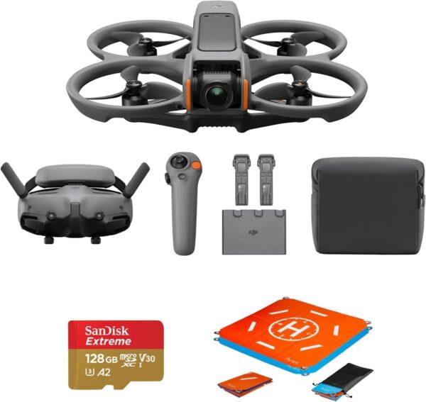 DJI Avata 2 Fly More Combo (3 Batteries) FPV Drone with Camera 4K, One-Push Acrobatics, Propeller Guard, 155 FOV, Camera Drone, Goggles 3 & RC Motion 3 + SD Card & Landing pad - Image 2