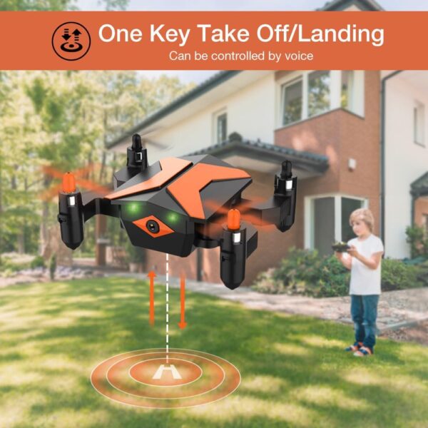 ATTOP Mini Drone with Camera - FPV Drones for Kids, RC Quadcopter Kids Drone with App FPV Video, Voice Control, Altitude Hold, Headless Mode, Trajectory Flight, Foldable Drone Girls Gifts Boy Toys - Image 4