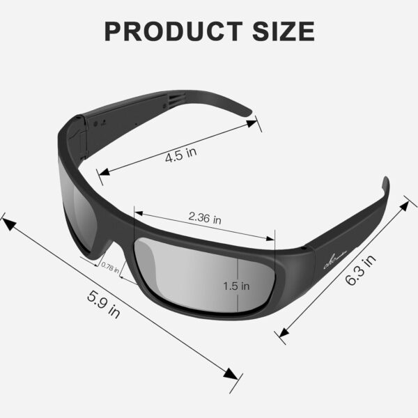 OhO Smart Glasses,Polarized Sunglasses with Bluetooth Speaker,Athletic/Outdoor UV Protection and Voice Control,Unisex(Grey Lens) - Image 7