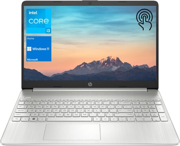 HP Notebook Laptop, 15.6" HD Touchscreen, Intel Core i3-1115G4 Processor, 32GB RAM, 1TB PCIe SSD, Webcam, Type-C, HDMI, SD Card Reader, Wi-Fi, Windows 11 Home, Silver - Image 2