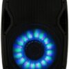 Acoustic Audio by Goldwood Bluetooth LED Light Display Speaker Set - includes Remote Control and Stand - 15 Inch Portable Sound System, 1000W - AA15LBS, Black, 16 x 14 x 27 Inches - Image 4