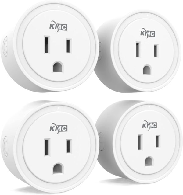 KMC Smart Plug Mini 4-Pack, Wi-Fi Outlets for Smart Home, Remote Control Lights and Devices from Anywhere, No Hub Required, ETL Certified, Works with Alexa and Google Home - Image 2