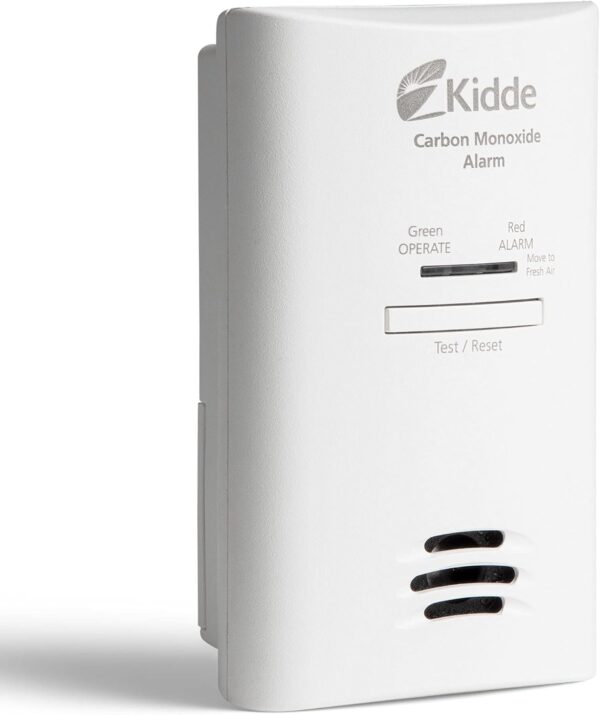 Kidde Carbon Monoxide Detector, Plug In Wall with AA Battery Backup, Test-Hush Button - Image 12