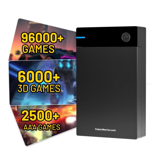 Kinhank 12tb Retro Gaming Hard Drive,External HDD Hard Drive with 96000+ Games,Retro Video Game Console Compatible with Most Emulators,Portable Game Hard Drive Disk Compatible with Win-7/8/10/11(12T) - Image 2