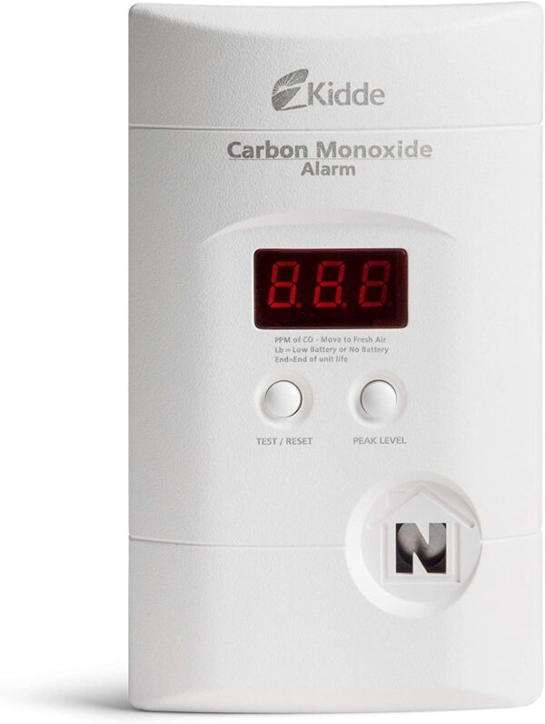 Kidde Carbon Monoxide Detector, Plug In Wall with 9-Volt Battery Backup, Digital LED Display - Image 15