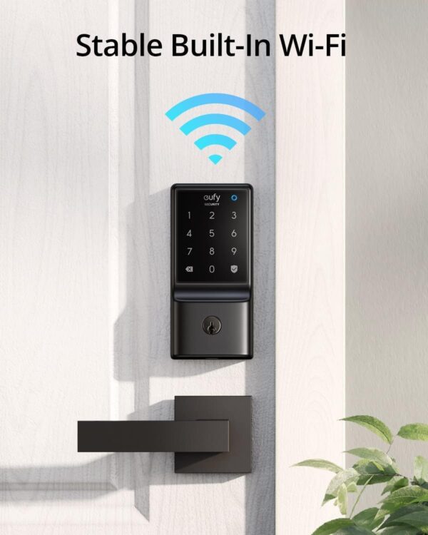 eufy Security Smart Lock C210, Keyless Entry Door Lock, Built-in WiFi Deadbolt, Smart Door Lock, No Bridge Required, Easy Installation, Touchscreen Keypad, App Remote Control, BHMA Certified - Image 4