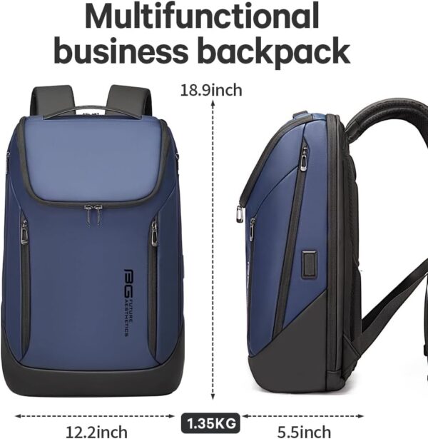 BANGE Business Smart Backpack Waterproof fit 15.6 Inch Laptop Backpack with USB Charging Port,Travel Durable Backpack - Image 6