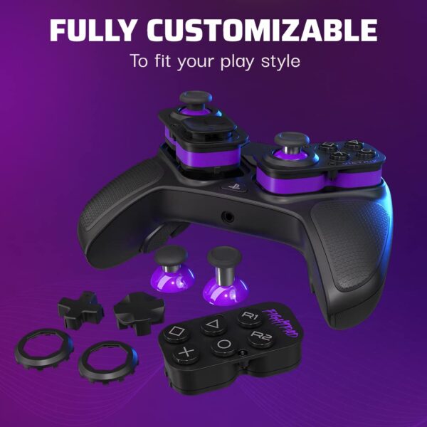 PDP Victrix Pro BFG Wireless Gaming Controller for Playstation 5 / PS5, PS4, PC, Modular Esports Gamepad, Remappable Buttons, Customizable Triggers/Paddles/D-Pad/Fightpad, PC App, Black - Image 3