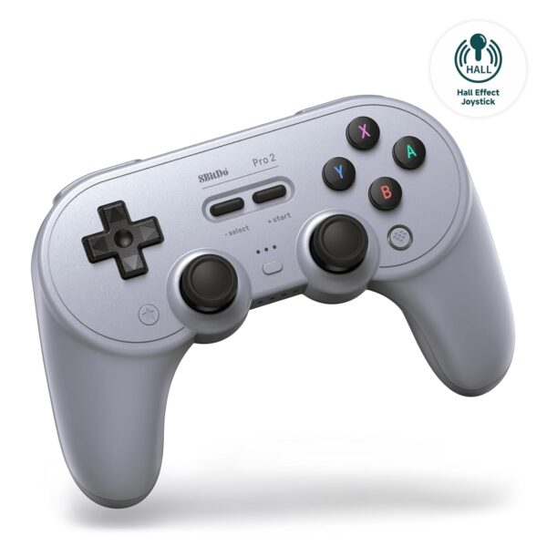 8Bitdo Pro 2 Bluetooth Controller for Switch, Hall Effect Joystick Update, Wireless Gaming Controller for Switch, PC, Android, and Steam Deck & Apple (Gray Edition) - Image 2