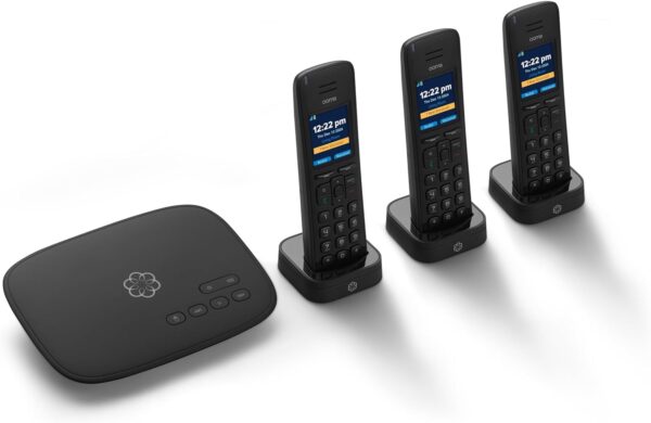 Ooma Telo VoIP with 3 HD3 Handsets Complete Home Phone System for Unlimited Nationwide Calling, Mobile App Access, and Robocall Blocking Affordable Landline Replacement - Image 2