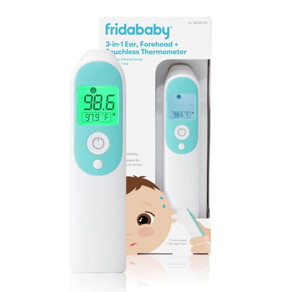 Frida Baby Thermometer, 3-in-1 Infrared Thermometer for Ear, Forehead & Touchless, Digital Baby Thermometer for Infants ,Toddlers, Kids & Adults - Image 2