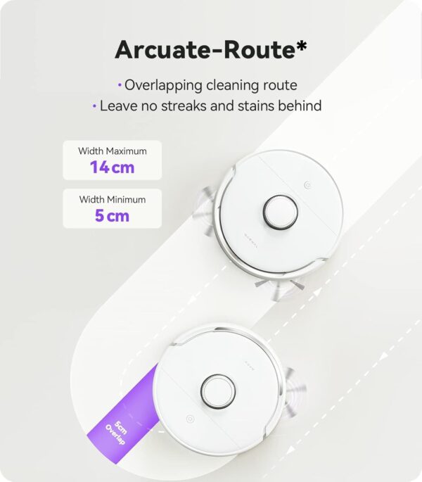 NARWAL Freo Robot Vacuum and Mop Comb, Washing & Drying, Dirt Sense Ultra Clean, Auto Add Cleaner, LCD Display, Smart Swing, Arcuate-Route, WiFi, APP Control, White - Image 10