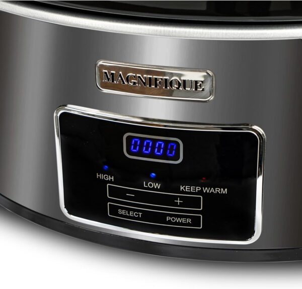 MAGNIFIQUE 7-Quart Casserole Slow Cooker with Timer and Digital Programmable - Small Kitchen Appliance for Family Dinners - Serves 6+ People - Heat Settings: Keep Warm, Low and High - Image 7