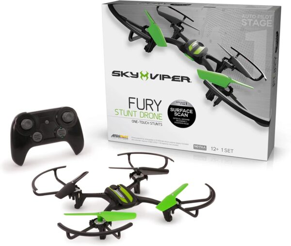 Sky Viper Fury Stunt Drone, Black/Green - Image 2