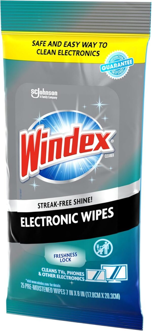 Windex 642517EA Electronics Cleaner, 25 Wipes - Image 11