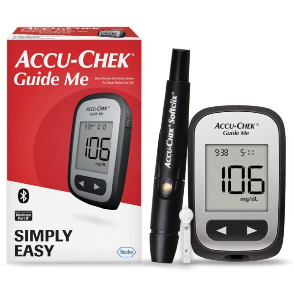 Accu-Chek Guide Me Glucose Monitor Kit for Diabetic Blood Sugar Testing: Guide Me Meter, Softclix Lancing Device, and 10 Softclix Lancets - Image 2