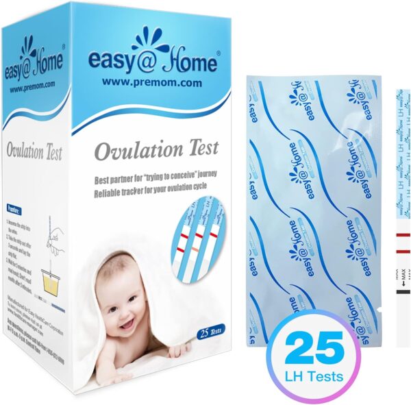 Easy@Home Ovulation Test Strips, 25 Pack Fertility Tests, Ovulation Predictor Kit, Powered by Premom Ovulation Predictor iOS and Android App, 25 LH Strips - Image 7