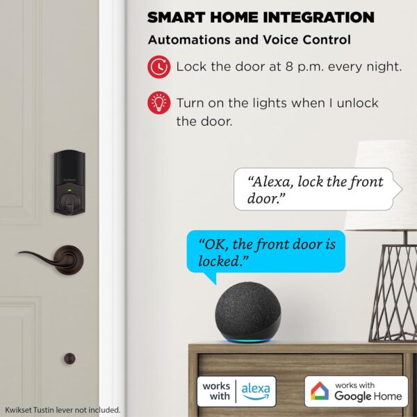 Kwikset Halo Fingerprint Wi-Fi Smart Lock, Keyless Entry Front Door Small Format Deadbolt, Grade AAA Certified, Easy Install No Hub, Lifetime Venetian Bronze Finish, App Control, Digital Remote Lock - Image 5