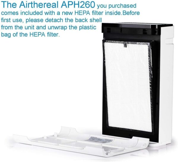 Airthereal Replacement True HEPA Filter for Pure Morning APH260 Air Purifier (2-Pack) - Image 4