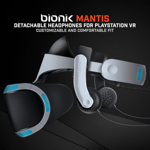 Bionik Mantis Attachable VR Headphones: Compatible with PlayStation VR, Adjustable Design, Connects Directly to PSVR, Hi-Fi Sound, Sleek Design, Easy Installation - Image 3