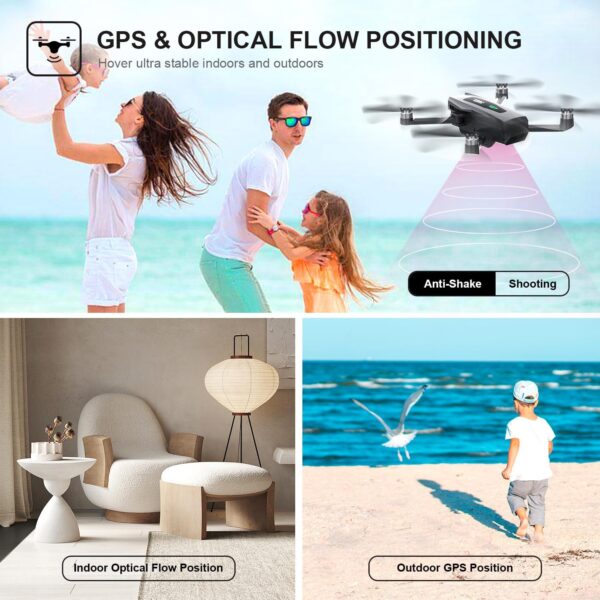 GPS Drone with 4K UHD Camera for Adults, TSRC Q7 Foldable FPV RC Quadcopter with Brushless Motor, Smart Return Home, Follow Me, 60 Min Flight Time, Long Control Range, Includes Carrying Bag - Image 8