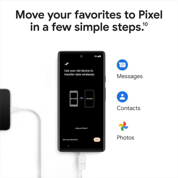 Google Pixel 6a - 5G Android Phone - Unlocked Smartphone with 12 Megapixel Camera and 24-Hour Battery - Chalk - Image 8