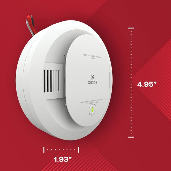 Kidde Hardwired Smoke & Carbon Monoxide Detector, AA Battery Backup, Interconnectable, LED Warning Light Indicators - Image 8