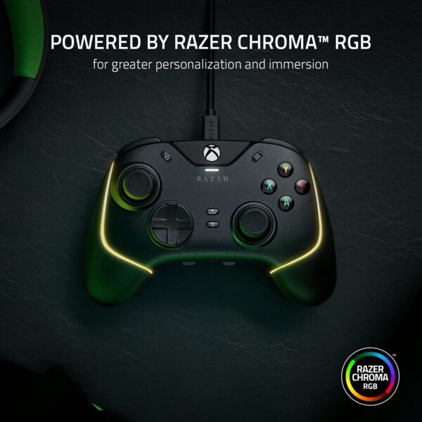 Razer Wolverine V2 Chroma Wired Gaming Pro Controller for Xbox Series X|S, Xbox One, PC: RGB Lighting - Remappable Buttons & Triggers - Mecha-Tactile Buttons & D-Pad - Trigger Stop-Switches - Black - Image 8