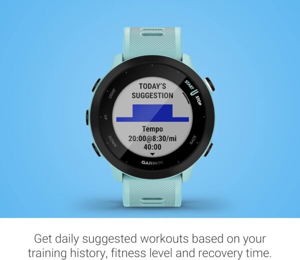 Garmin Forerunner 55, GPS Running Watch with Daily Suggested Workouts, Up to 2 weeks of Battery Life, Aqua - Image 6