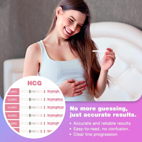 Easy@Home 50 Ovulation Test Strips and 20 Pregnancy Test Strips Combo Kit, (50 LH + 20 HCG)-Package May Vary - Image 4