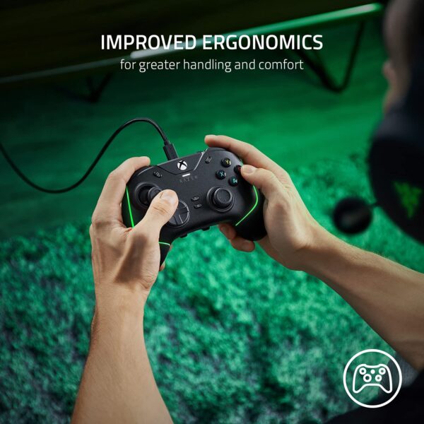 Razer Wolverine V2 Chroma Wired Gaming Pro Controller for Xbox Series X|S, Xbox One, PC: RGB Lighting - Remappable Buttons & Triggers - Mecha-Tactile Buttons & D-Pad - Trigger Stop-Switches - Black - Image 7