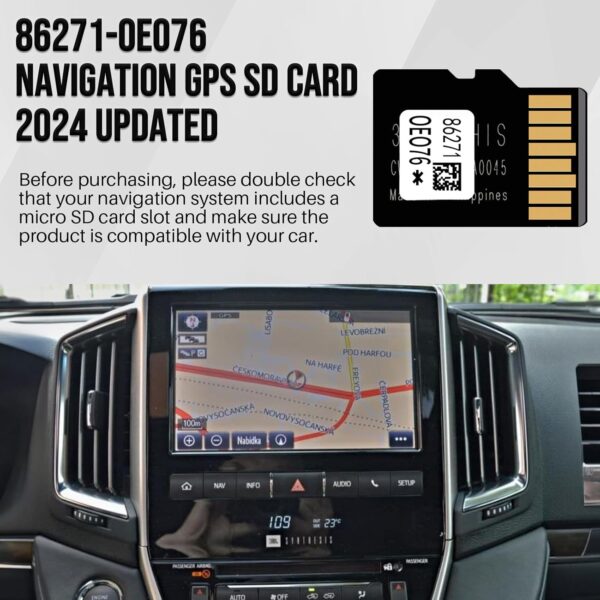 2024 Latest 86271-0E076 Navigation SD Card Update Compatible with Toyota Navigation Micro Sd Card Tacoma Tundra Highlander Prius 4Runner Corolla Avalon Camry RAV4 GPS Map for USA/Canada - Image 4